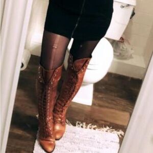 Jeffrey Campbell Sz 9 Tan Over knee boots